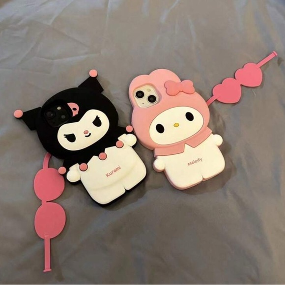 🔖 Sanrio’s Kuromi & Melody 
iPhone 13 Max Pro 
3D Sillicone Cases - Picture 4 of 8